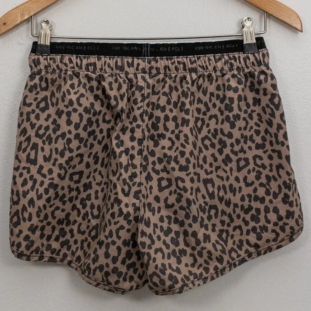 American Eagle Leopard Print Running Shorts – XS | Lightweight & Stretchy - Picture 2 of 4